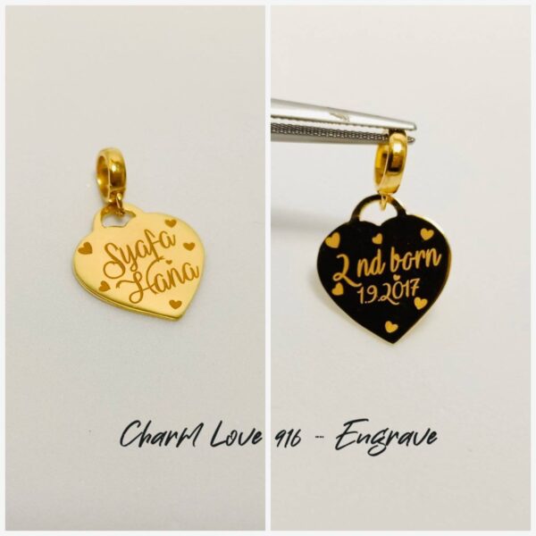 Charm Love Engrave 916